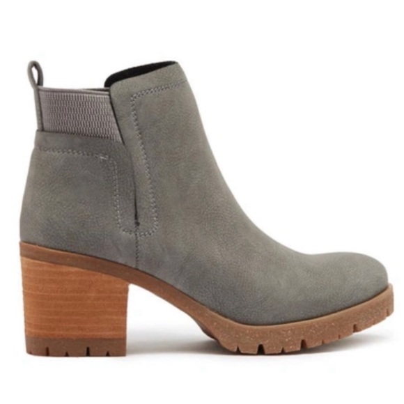 Kork-Ease Shoes - KORKS Elsie Boot Grey Nubuck Heeled Ankle Bootie Boots Size 11